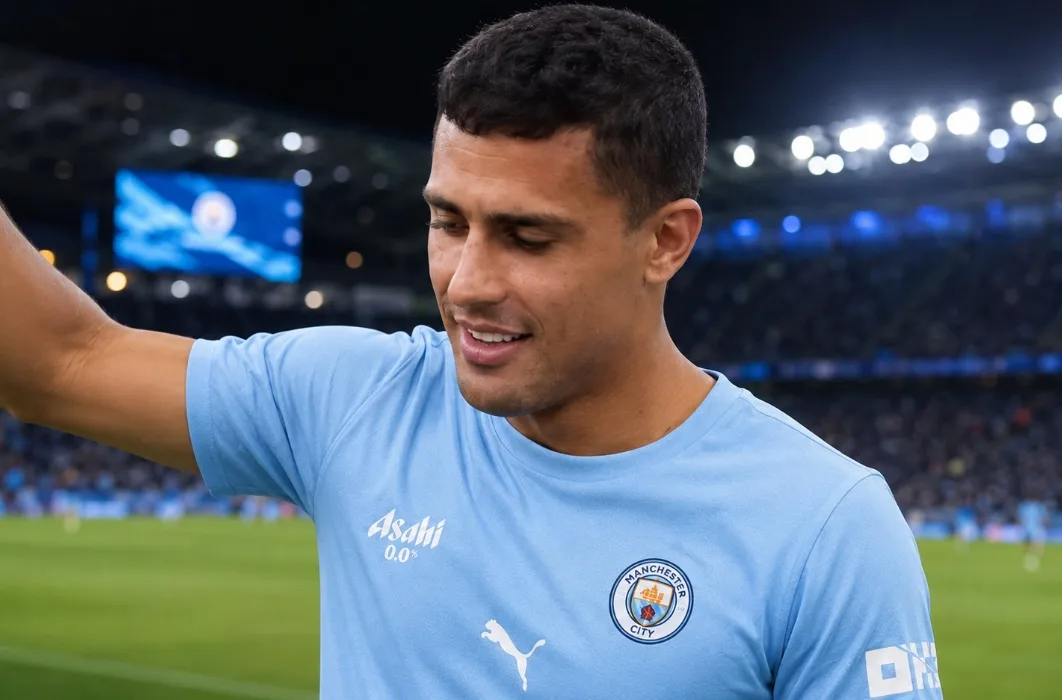 Rodri in Manchester City kit during pre-season training, working towards full fitness after injury.
