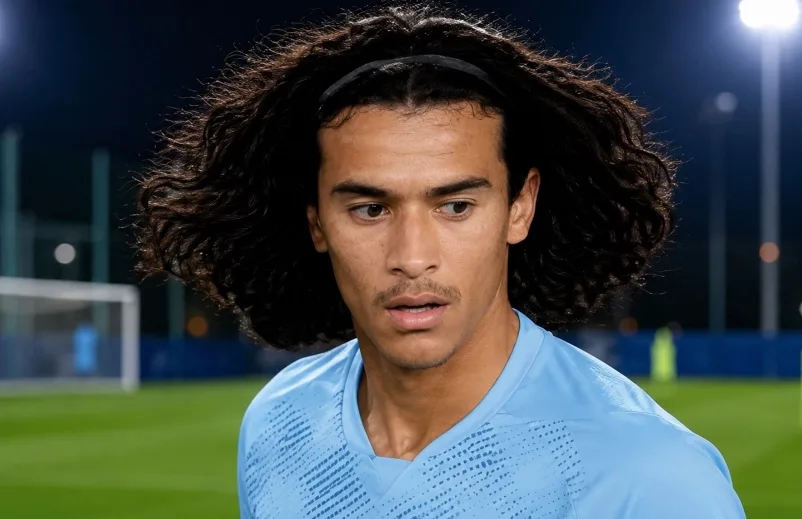 Ayyoub Bouaddi in Lille colours during a Ligue 1 match